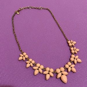 J. Crew Gold/Light Pink Statement Necklace